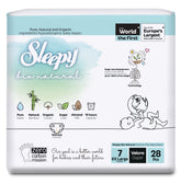 Scutece pentru bebeluși Sleepy BIO NATURAL DOUBLE- mărime 7XXLARGE, 20-30kg, 28 bucăți
